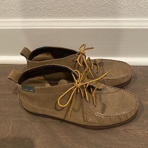 Eastland Seneca Ankle Boots Women Sz 8 Tan Suede Lace-up Retro 90s Y2K Booties